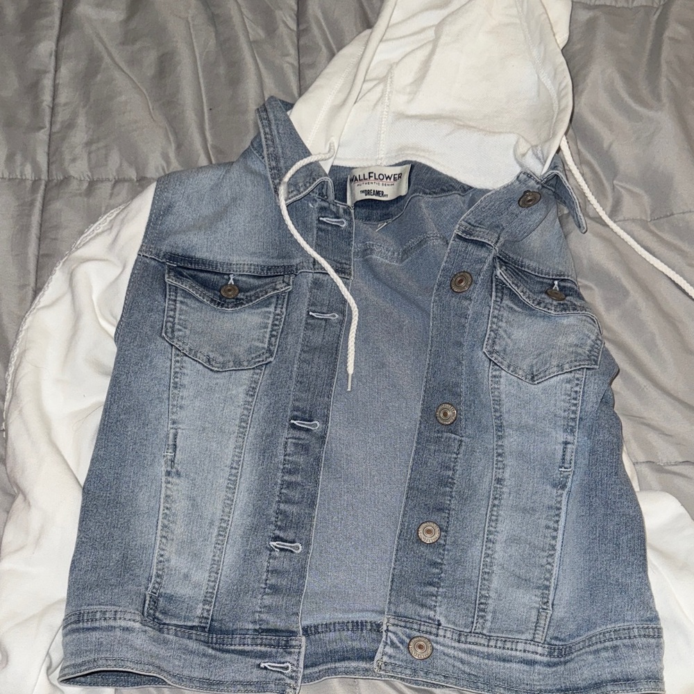Wallflower Jean jacket with hoodie brand new